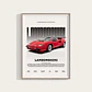 Cuadro Auto Lamborghini Countach Deportivo + Marco - Miniatura 1