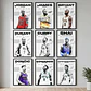 10 Cuadros De Básquetbol Leyendas Baloncesto Nba Basket - Miniatura 1