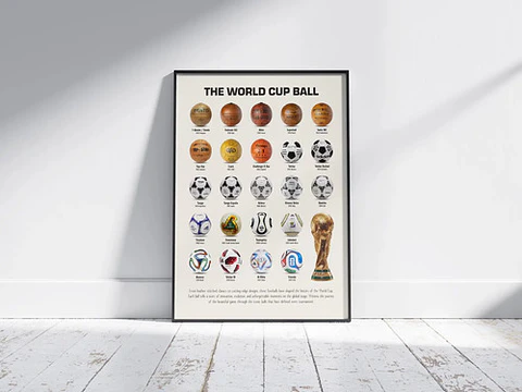 Cuadro Histórico Campeonato Mundial De Futbol Balones