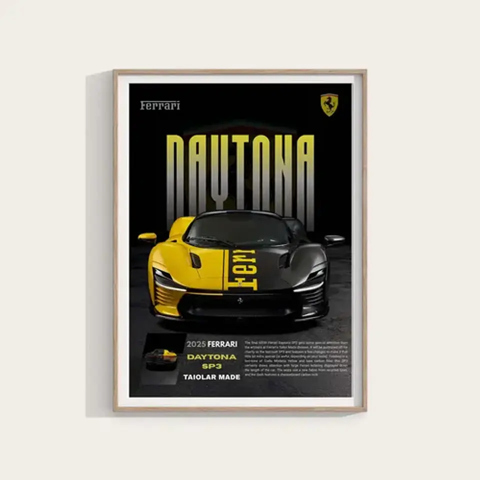 Cuadro Auto Ferrari Daytona Especial Deportivo + Marco 1