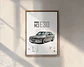 Cuadro Bmw M3 E30 Gris Deportivo + Marco Negro - Miniatura 1