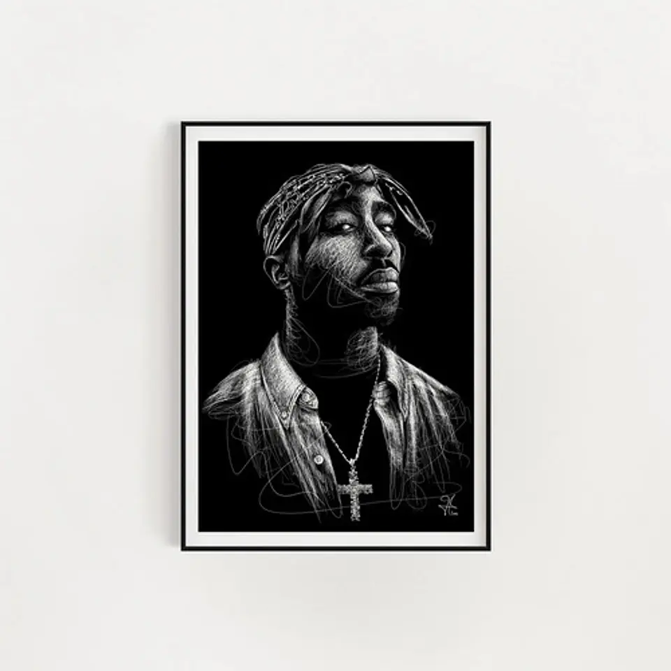 9 Cuadros De Tupac Shakur Rap 2pac Hip Hop 90 West Coast Rap 3
