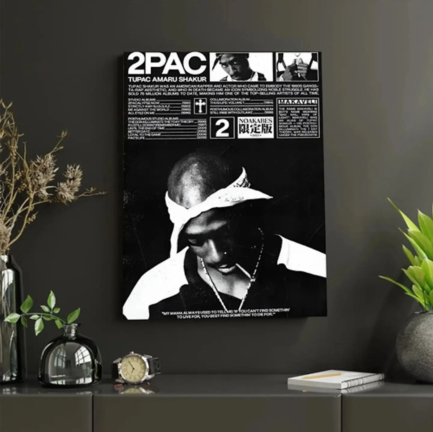 9 Cuadros De Tupac Shakur Rap 2pac Hip Hop 90 West Coast Rap 5