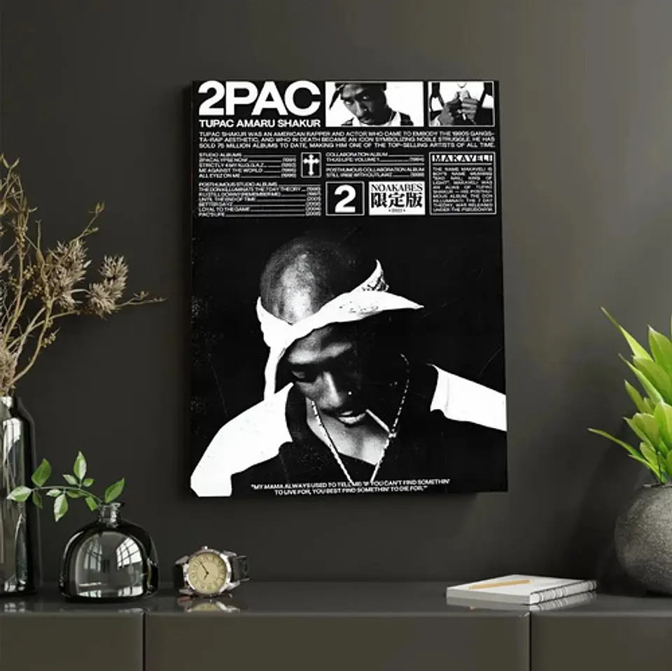 9 Cuadros De Tupac Shakur Rap 2pac Hip Hop 90 West Coast Rap 5