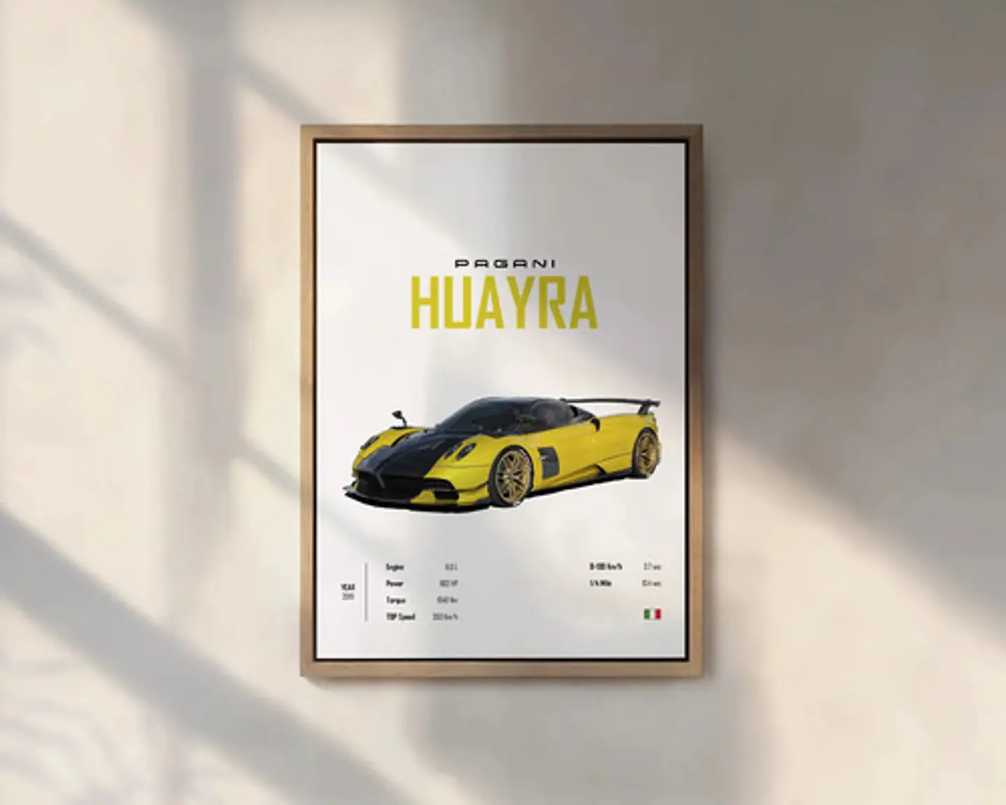 Cuadro Pagani Imola, Zonda, Bulide Y Huayra + Marco Negro 3