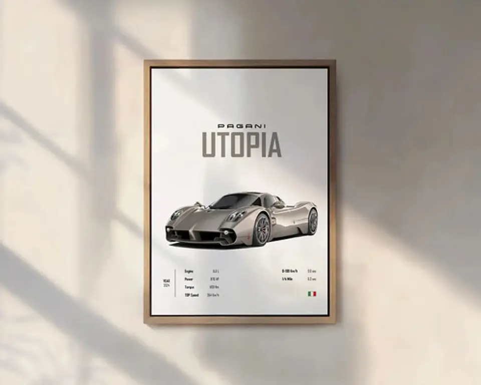 Cuadro Pagani Imola, Zonda, Bulide Y Huayra + Marco Negro 5