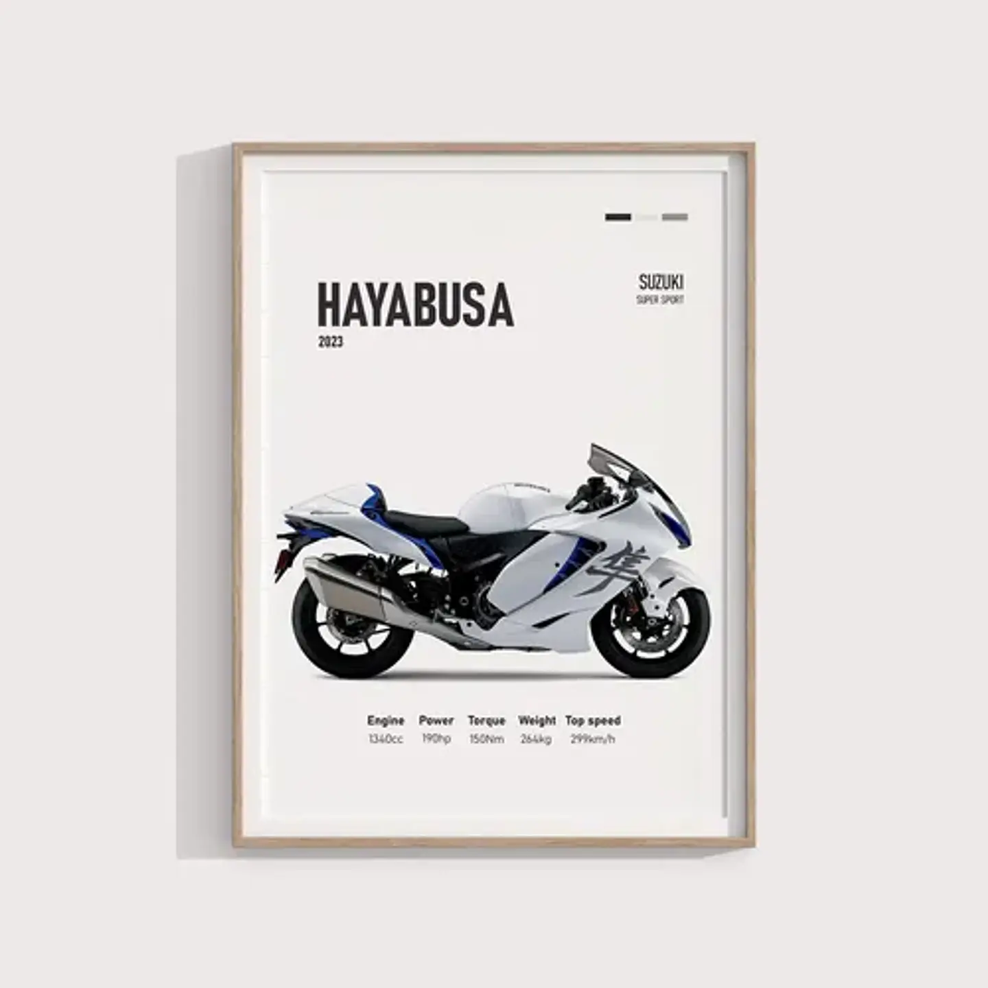 Cuadro Moto Suzuki Hayabusa Gsx1300r Deportivo + Marco 3