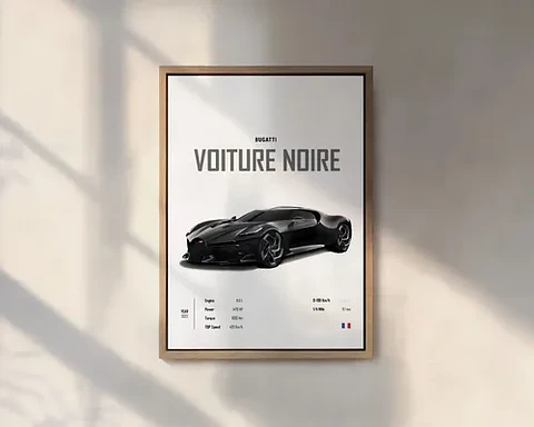 Cuadro Bugatti Chiron, Veyron, La Voiture Noire Y Divo