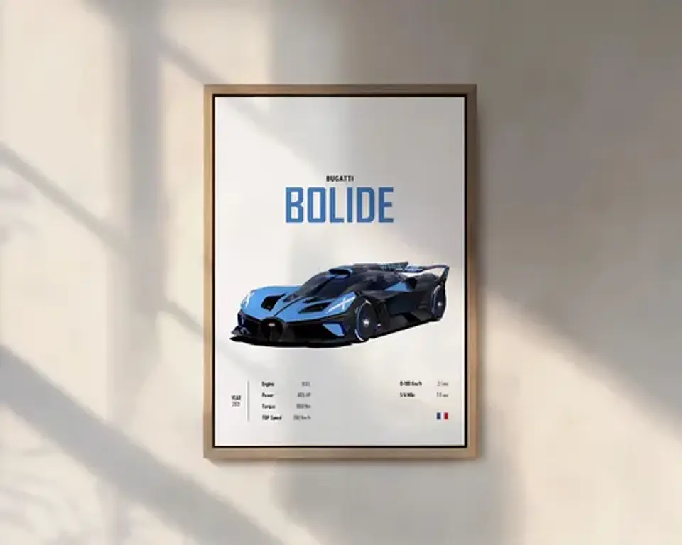 Cuadro Bugatti Chiron, Veyron, La Voiture Noire Y Divo 7