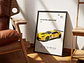 Cuadro Auto 2014 Chevy Corvette C7-r  Deportivo + Marco - Miniatura 2
