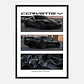 6 Cuadros De Auto Chevrolet Corvette C5 Deportivo + Marco - Miniatura 1