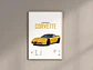 6 Cuadros De Auto Chevrolet Corvette C5 Deportivo + Marco - Miniatura 7