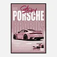 Cuadro Auto Porsche 911 Brabus Rosa Deportivo + Marco - Miniatura 2