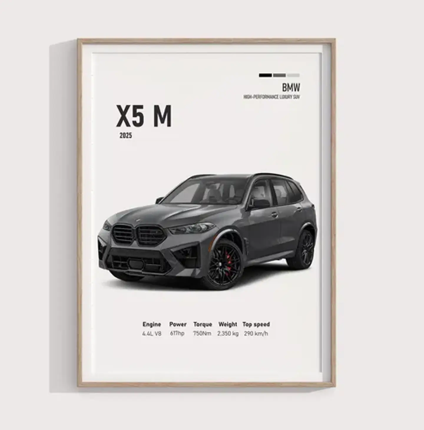 Cuadro Auto Bmw X5 M Deportivo + Marco 1