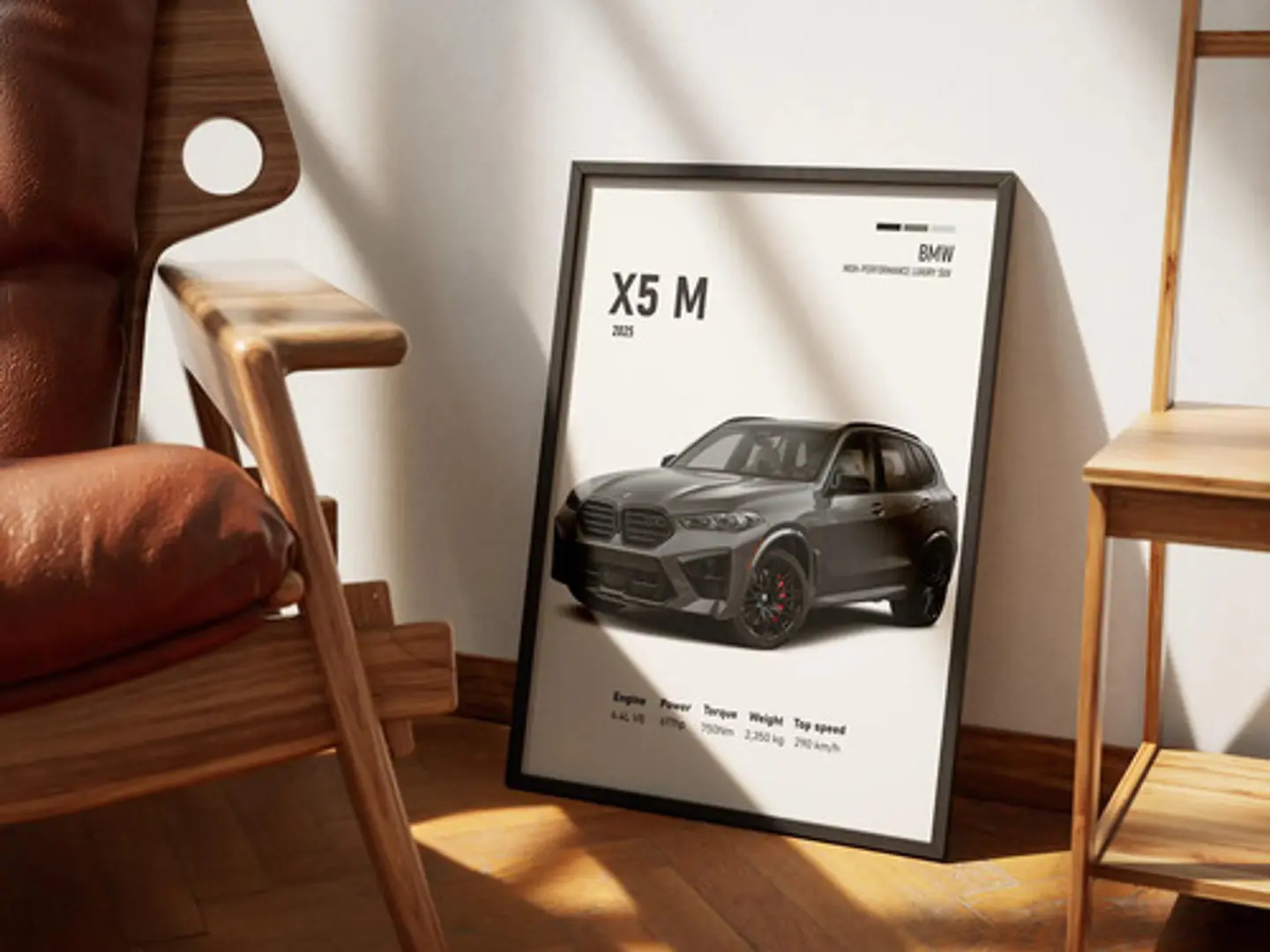 Cuadro Auto Bmw X5 M Deportivo + Marco 2