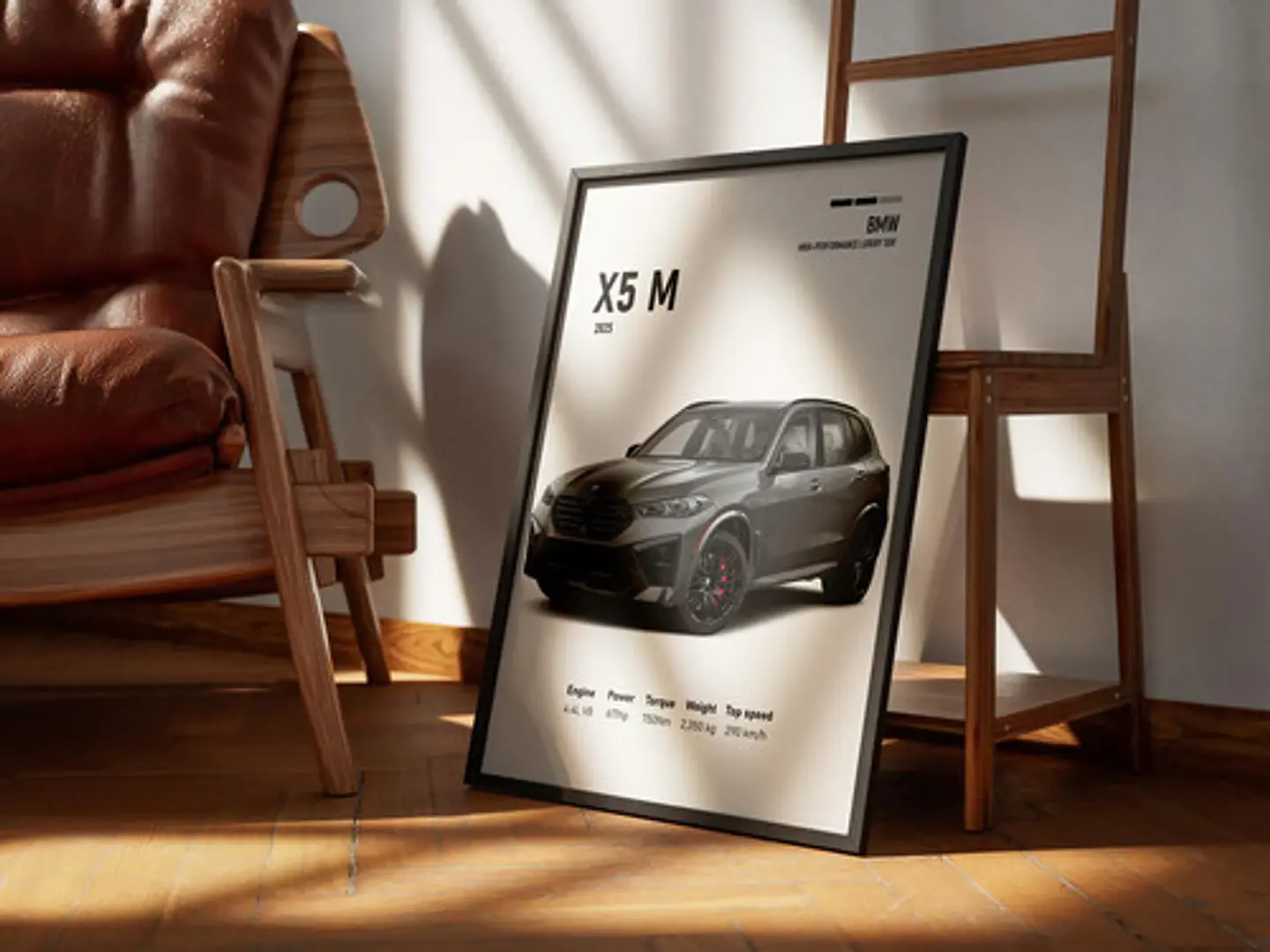 Cuadro Auto Bmw X5 M Deportivo + Marco 3
