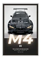 Cuadro Bmw M4 Gt3 Evo Deportivo + Marco Negro - Miniatura 2