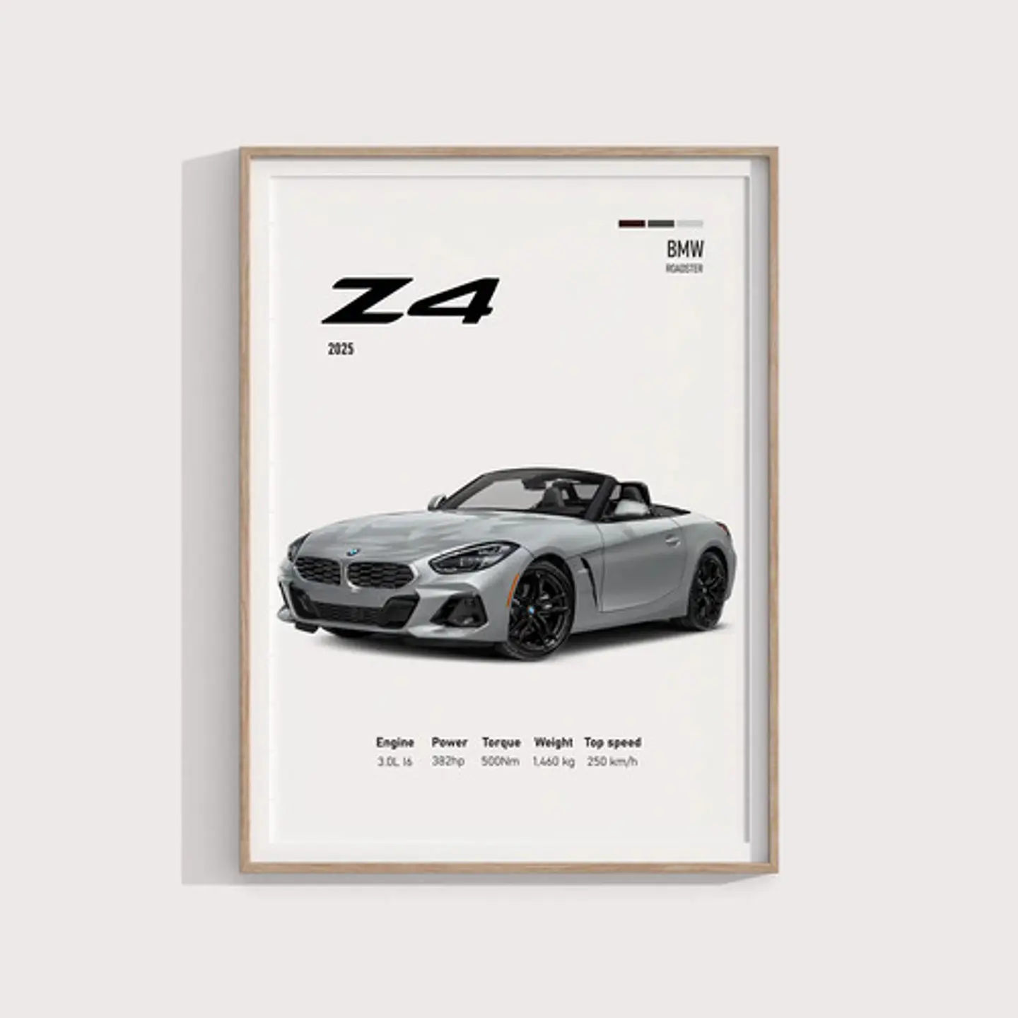 Cuadro Auto Bmw Z4 Deportivo + Marco 2