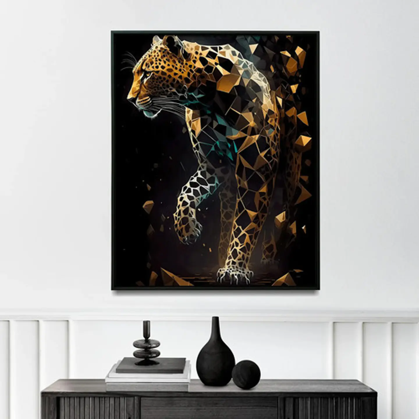 9 Cuadros Animales Salvajes Estilo Geométrico Tendencia 3
