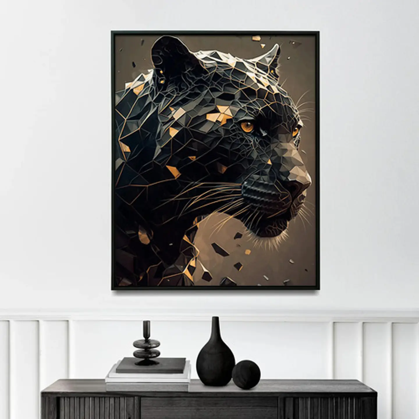 9 Cuadros Animales Salvajes Estilo Geométrico Tendencia 4