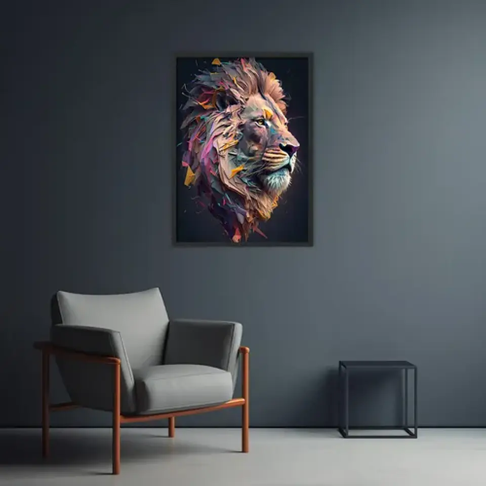 9 Cuadros Animales Salvajes Estilo Geométrico Tendencia 10