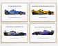 8 Cuadros Auto F1 Leyendas Fórmula 1 Especial + Marco Negro - Miniatura 2