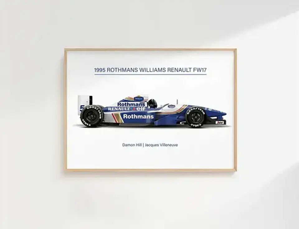 8 Cuadros Auto F1 Leyendas Fórmula 1 Especial + Marco Negro 5