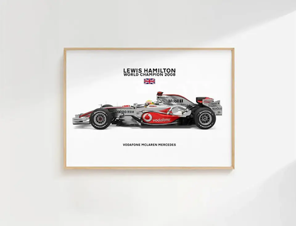 8 Cuadros Auto F1 Leyendas Fórmula 1 Especial + Marco Negro 7