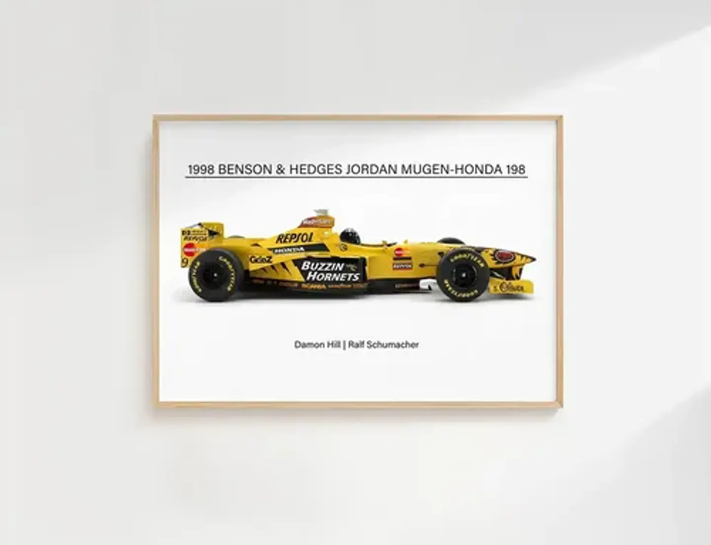 8 Cuadros Auto F1 Leyendas Fórmula 1 Especial + Marco Negro 9