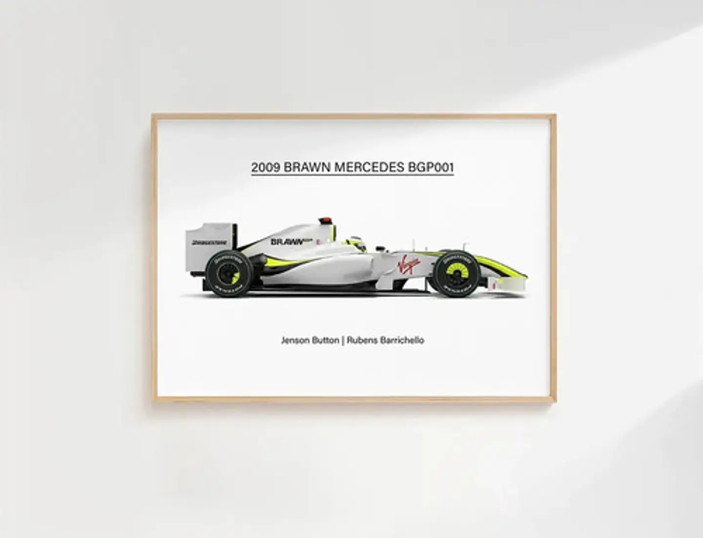 8 Cuadros Auto F1 Leyendas Fórmula 1 Especial + Marco Negro 10