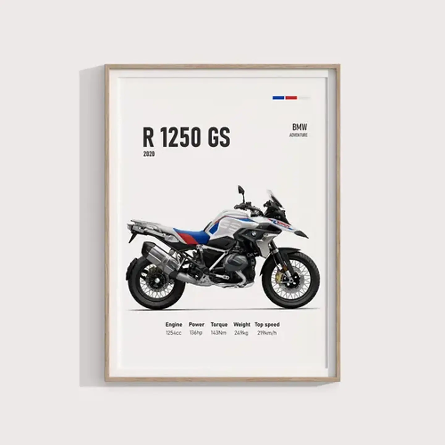 Cuadro Moto Bmw R 1250 Gs Deportivo + Marco 2