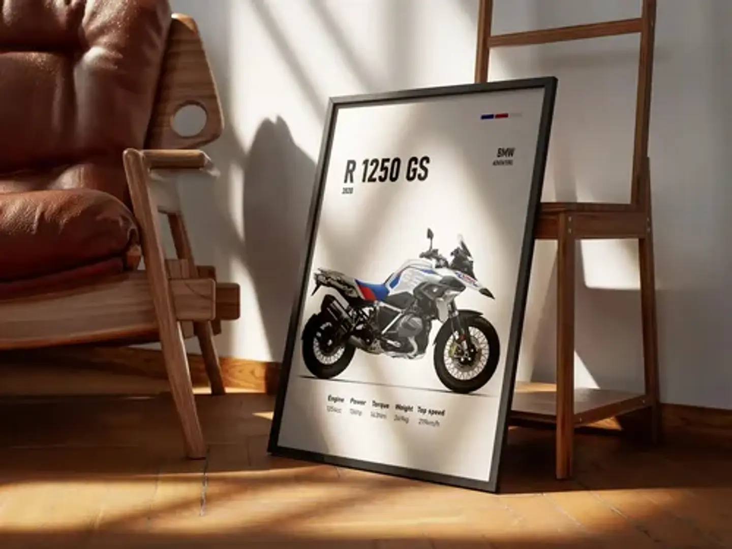 Cuadro Moto Bmw R 1250 Gs Deportivo + Marco 3