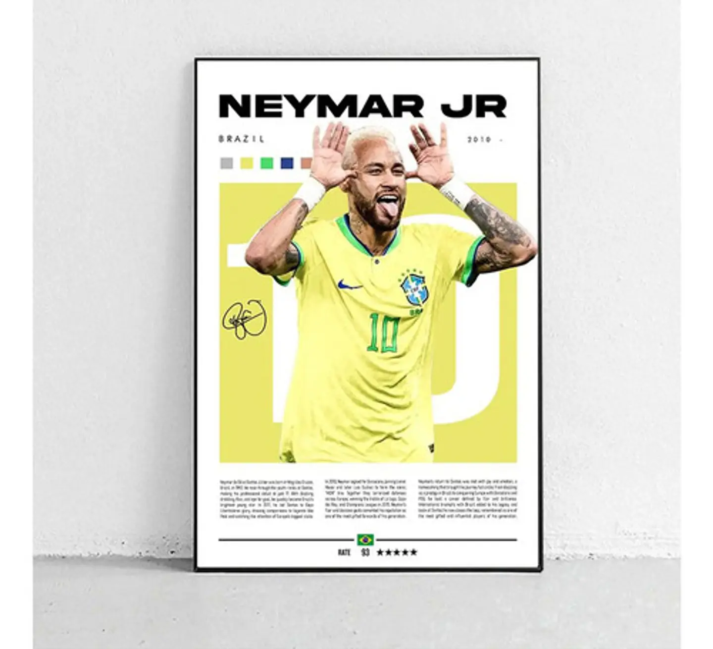 4 Cuadros De Futbol Neymar Jr Psg, Brasil, Santos, Barcelona 2