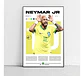 4 Cuadros De Futbol Neymar Jr Psg, Brasil, Santos, Barcelona - Miniatura 2