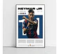 4 Cuadros De Futbol Neymar Jr Psg, Brasil, Santos, Barcelona - Miniatura 3