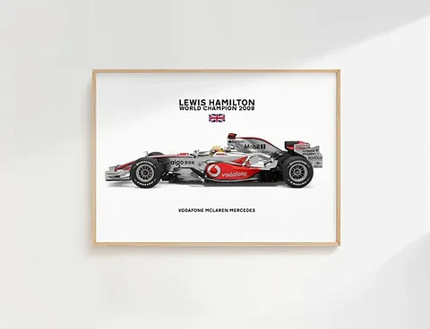 Cuadro Fórmula 1 De Lewis Hamilton Mclaren Mp4-23 2008