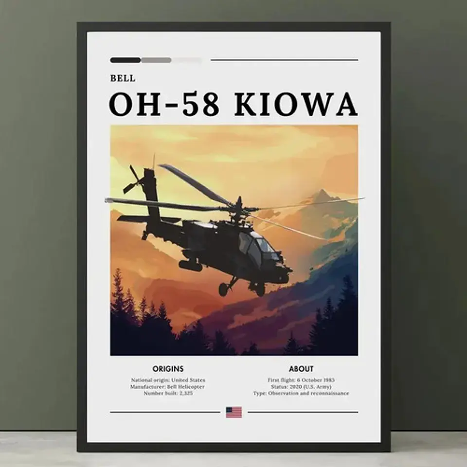 12 Cuadros De Aviación Guerra Colección 4 Helicóptero 12