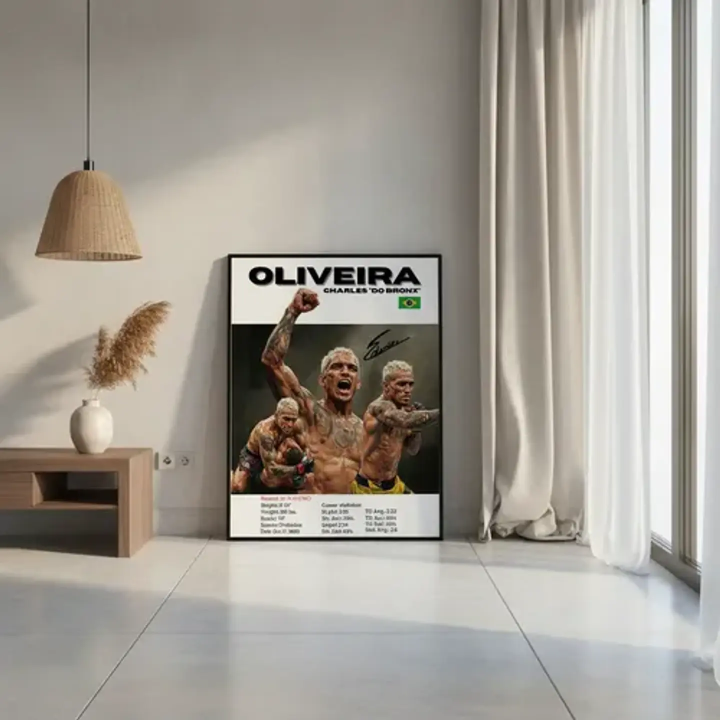 5 Cuadros De Charles Oliveira Ufc Mma Jiu-jitsu + Marco 1