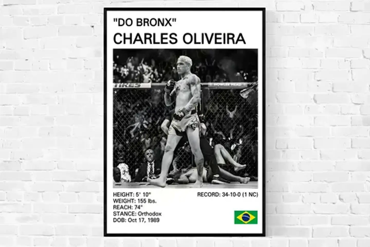 5 Cuadros De Charles Oliveira Ufc Mma Jiu-jitsu + Marco 6