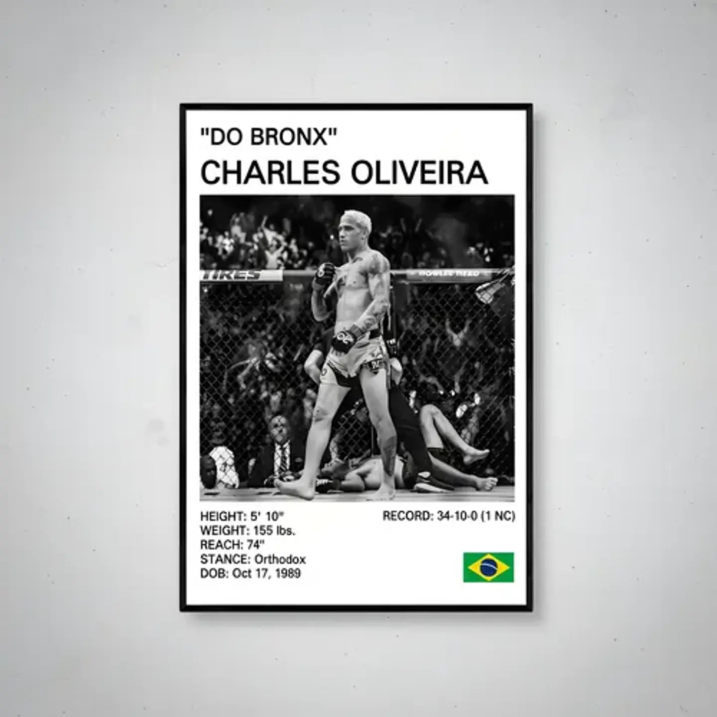5 Cuadros De Charles Oliveira Ufc Mma Jiu-jitsu + Marco 8