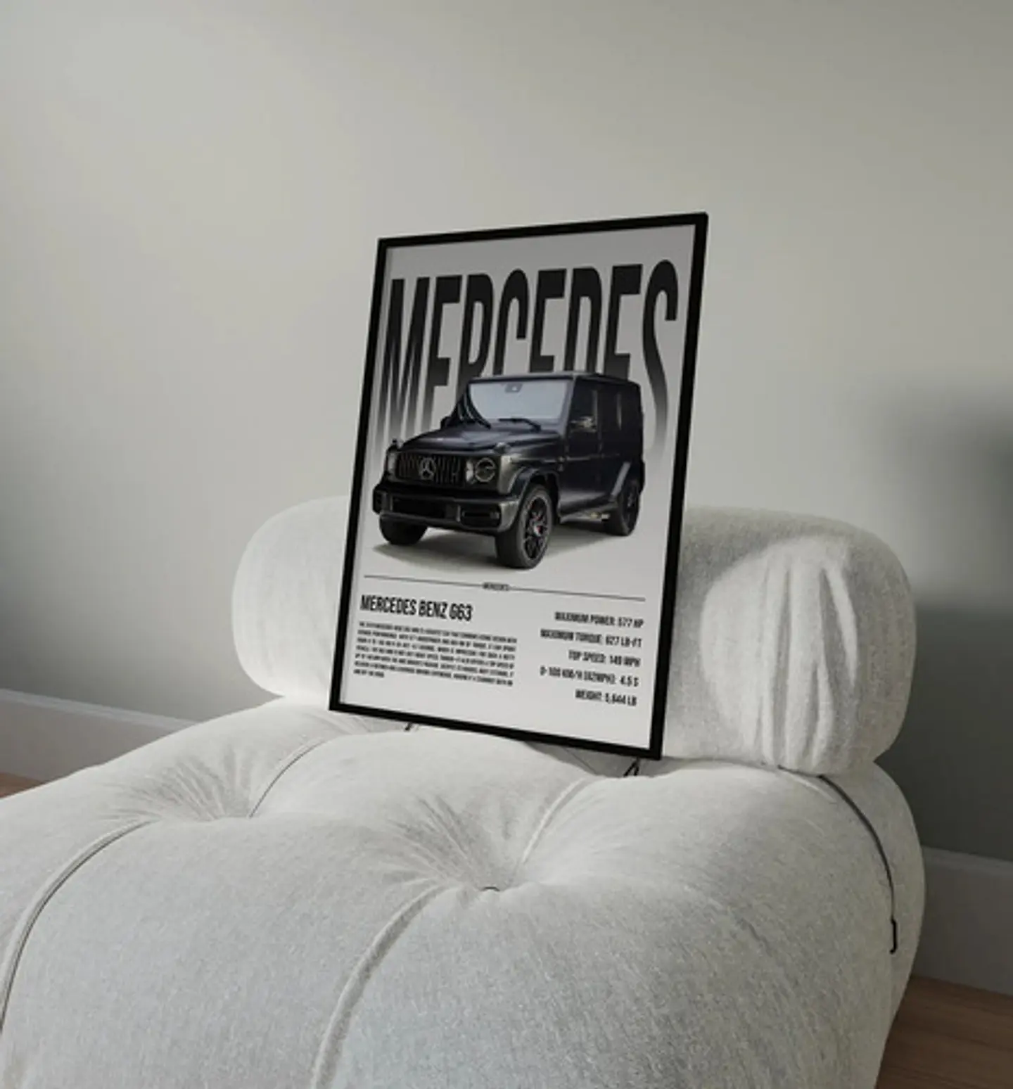 Cuadro Auto Mercedes-benz G63 Amg  Deportivo + Marco 4