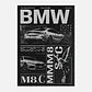 Cuadro Auto Bmw M8 Especial Negro Deportivo + Marco - Miniatura 2