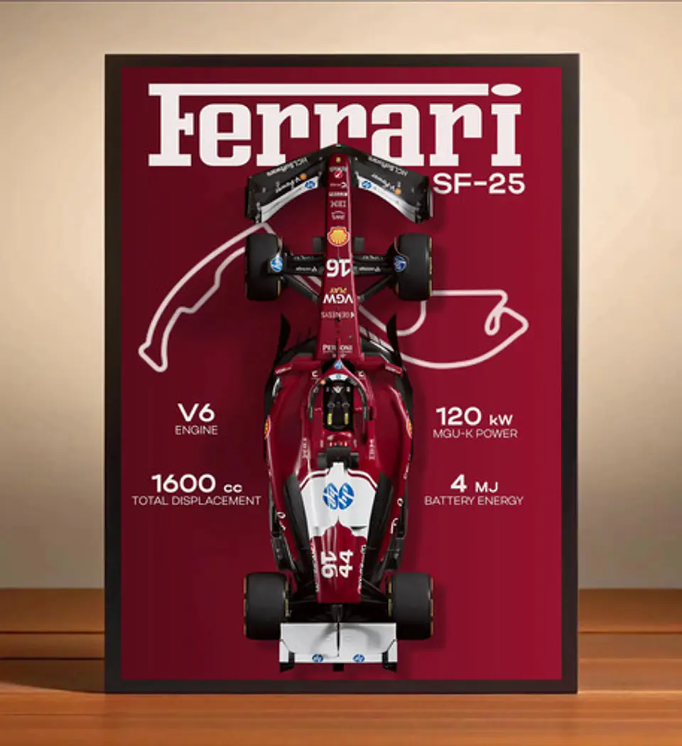 Cuadro Autos Ferrari Sf25 F1 Especial Formula 1 + Marco 1