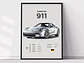 Cuadro Auto Porsche 911 Gris: Icónico Deportivo + Marco - Miniatura 3