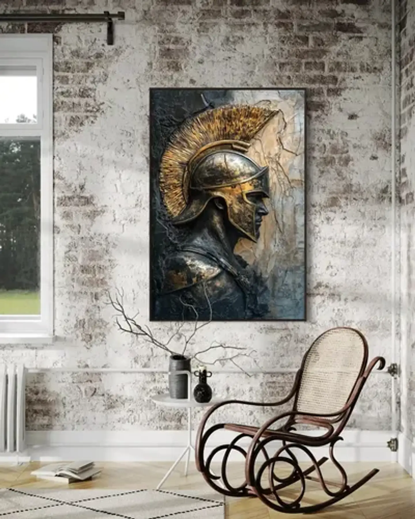 7 Cuadros Espartanos Guerrero Estilo Decoración Tendencia 1