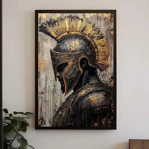 7 Cuadros Espartanos Guerrero Estilo Decoración Tendencia