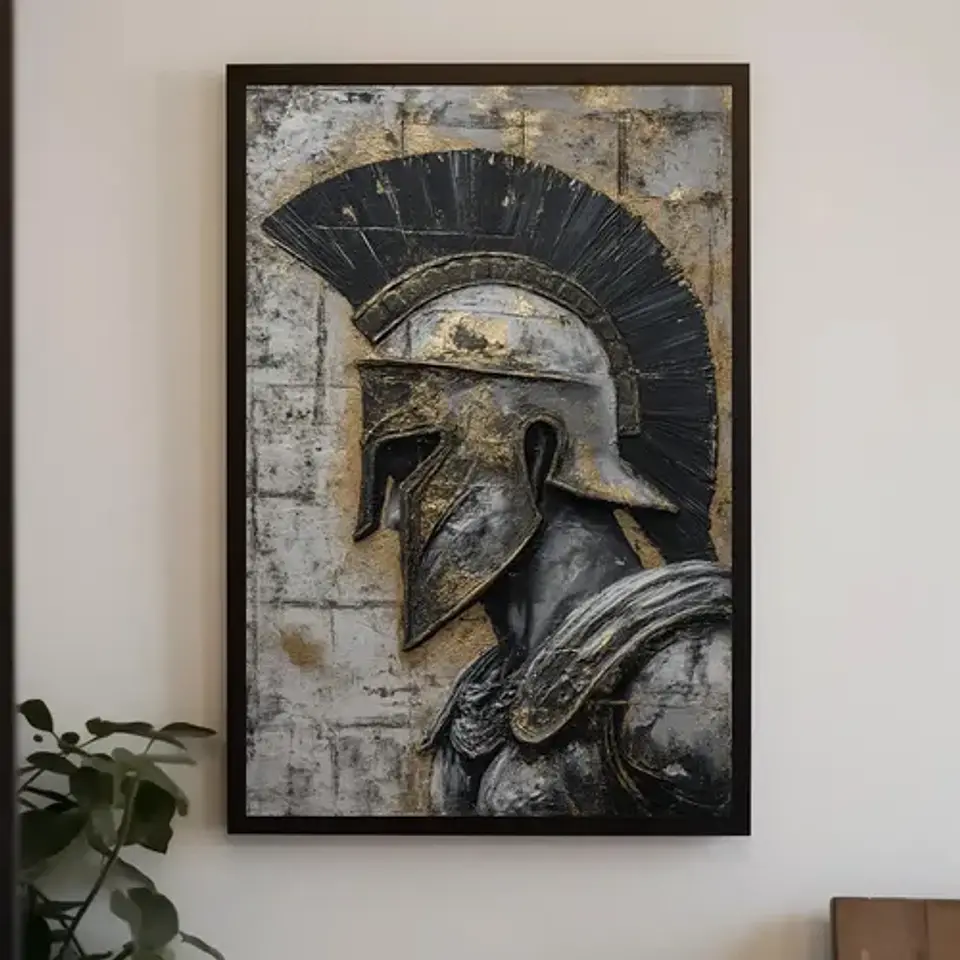7 Cuadros Espartanos Guerrero Estilo Decoración Tendencia 4