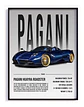 Cuadro Auto Pagani Huayra Roadster Deportivo + Marco - Miniatura 1