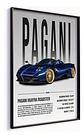 Cuadro Auto Pagani Huayra Roadster Deportivo + Marco - Miniatura 3