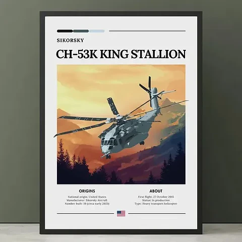 6 Cuadros De Aviación Guerra Colección 5 Helicóptero